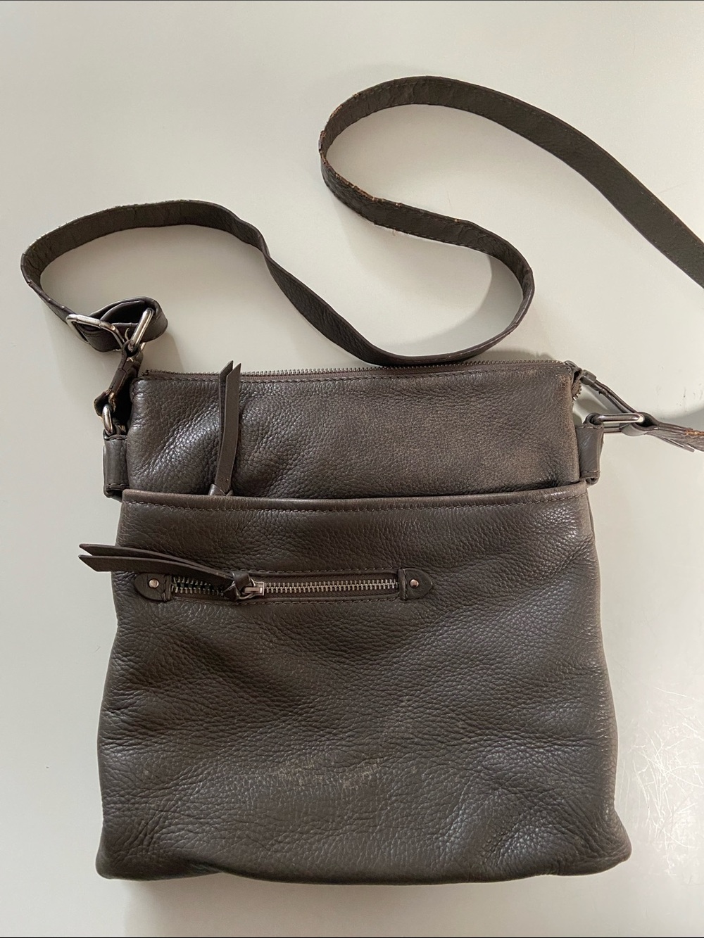 Vintage Pebble Leather Danier Leather Crossbody Bag - Picture 1 of 12